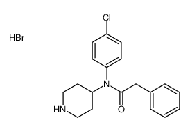 N-(4-chlorophenyl)-N-4-piperidylphenylacetamide monohydrobromide Structure