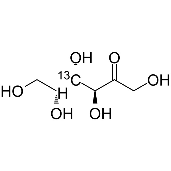 D-Fructose-4-13C Structure