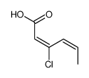 (2Z,4Z)-3-chlorohexa-2,4-dienoic acid Structure