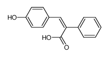 3c-(4-hydroxy-phenyl)-2-phenyl-acrylic acid Structure