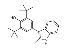 2,6-ditert-butyl-4-(2-methyl-1H-indol-3-yl)phenol Structure