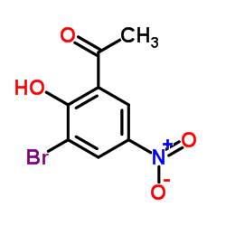 1-(3-Bromo-2-hydroxy-5-nitrophenyl)ethanone结构式