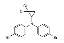 3,6-dibromo-9-(2,2-dichlorocyclopropyl)carbazole Structure