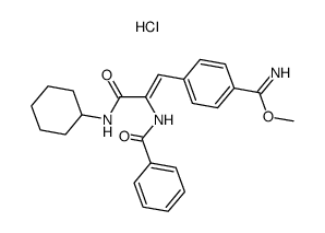 4-((Z)-2-Benzoylamino-2-cyclohexylcarbamoyl-vinyl)-benzimidic acid methyl ester; hydrochloride Structure