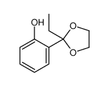 2-(2-ethyl-1,3-dioxolan-2-yl)phenol结构式