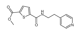 methyl 5-[2-(pyridin-4-yl)ethylcarbamoyl] thiophene-2-carboxylate结构式