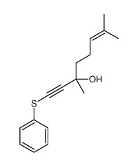 3,7-dimethyl-1-phenylsulfanyloct-6-en-1-yn-3-ol Structure