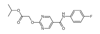 [5-(4-Fluorophenylcarbamoyl)pyrimidin-2-yloxy]acetic acid isopropyl ester Structure