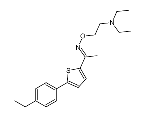 N,N-diethyl-2-[(E)-1-[5-(4-ethylphenyl)thiophen-2-yl]ethylideneamino]oxyethanamine结构式
