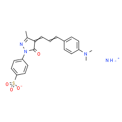 ammonium 4-[4-[3-[4-(dimethylamino)phenyl]-2-propenylidene]-4,5-dihydro-3-methyl-5-oxo-1H-pyrazol-1-yl]benzenesulphonate picture