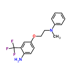 4-{2-[Methyl(phenyl)amino]ethoxy}-2-(trifluoromethyl)aniline结构式