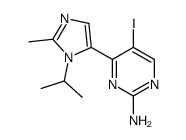 5-iodo-4-(2-methyl-3-propan-2-yl-imidazol-4-yl)pyrimidin-2-amine Structure