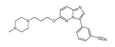 3-{6-[3-(4-methyl-piperazin-1-yl)-propoxy]-imidazo[1,2-b]pyridazin-3-yl}-benzonitrile Structure