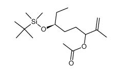 Acetic acid (S)-4-(tert-butyl-dimethyl-silanyloxy)-1-isopropenyl-hexyl ester Structure