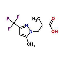 2-METHYL-3-(5-METHYL-3-TRIFLUOROMETHYL-PYRAZOL-1-YL)-PROPIONIC ACID Structure