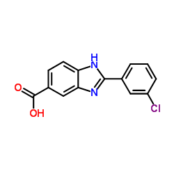 2-(3-Chloro-phenyl)-1H-benzimidazole-5-carboxylic acid结构式