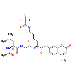 (S)-2-(2-((S)-2-Acetamido-4-methylpentanamido)acetamido)-N-(4-methyl-2-oxo-2H-chromen-7-yl)-6-(2,2,2-trifluoroacetamido)hexanamide picture