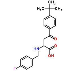 2-[(4-Fluorobenzyl)amino]-4-[4-(2-methyl-2-propanyl)phenyl]-4-oxobutanoic acid Structure