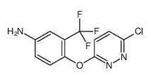 BENZENAMINE, 4-[(6-CHLORO-3-PYRIDAZINYL)OXY]-3-(TRIFLUOROMETHYL)- structure