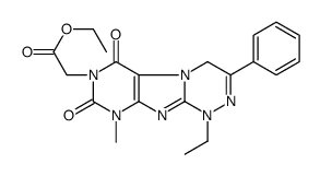 ethyl 2-(1-ethyl-9-methyl-6,8-dioxo-3-phenyl-4H-purino[8,7-c][1,2,4]triazin-7-yl)acetate Structure