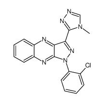 1-(o-chlorophenyl)-3-(4-methyl-4H-1,2,4-triazol-5-yl)-1H-pyrazolo<3,4-b>quinoxaline Structure