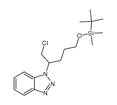 1-chloro-2-(1-benzotriazolyl)-5-t-butyl-dimethylsiloxypentane结构式