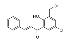 (E)-1-[5-chloro-2-hydroxy-3-(hydroxymethyl)phenyl]-3-phenylprop-2-en-1-one Structure