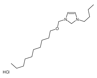 1-butyl-3-(decoxymethyl)-1,2-dihydroimidazol-1-ium,chloride Structure