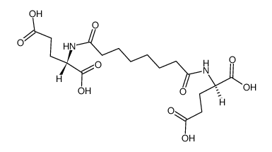 (S)-2-[7-((R)-1,3-Dicarboxy-propylcarbamoyl)-heptanoylamino]-pentanedioic acid结构式