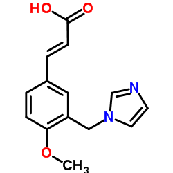 (2E)-3-[3-(1H-Imidazol-1-ylmethyl)-4-methoxyphenyl]acrylic acid Structure