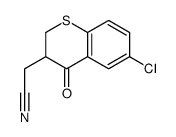 2-(6-chloro-4-oxo-2,3-dihydrothiochromen-3-yl)acetonitrile Structure