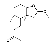 4-(2-methoxy-3a,5,5-trimethyl-2,3,4,6,7,7a-hexahydro-1-benzofuran-4-yl)butan-2-one结构式