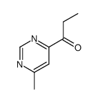 1-Propanone, 1-(6-methyl-4-pyrimidinyl)- (9CI) picture