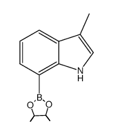 1H-Indole, 3-Methyl-7-(4,4,5,5-tetramethyl-1,3,2-dioxaborolan-2-yl)- structure