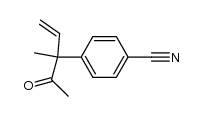 3-methyl-3-(p-cyanophenyl)-4-penten-2-one结构式