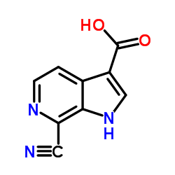 7-Cyano-6-azaindole-3-carboxylic acid结构式