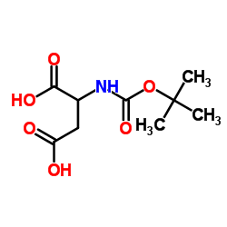 NaBOC-L-aspartic acid结构式