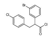 2-(3-bromophenyl)-3-(4-chlorophenyl)propanoyl chloride结构式