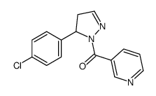 [3-(4-chlorophenyl)-3,4-dihydropyrazol-2-yl]-pyridin-3-ylmethanone结构式