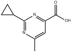 2-环丙基-6-甲基嘧啶-4-羧酸结构式