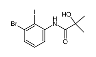 N-(3-bromo-2-iodophenyl)-2-hydroxy-2-methylpropanamide结构式