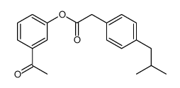 3-乙酰基-2-(4-异丁基苯基)乙酸苯酯结构式