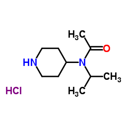 N-isopropyl-N-(piperidin-4-yl)acetamide hydrochloride结构式