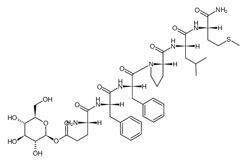 substance P (6-11), N(1,6)(beta-glucopyranosyl)Glu(5)-Pro(9)- Structure