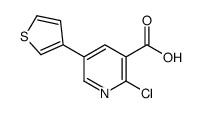 2-chloro-5-thiophen-3-ylpyridine-3-carboxylic acid结构式