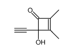 2-Cyclobuten-1-one, 4-ethynyl-4-hydroxy-2,3-dimethyl- (9CI) Structure