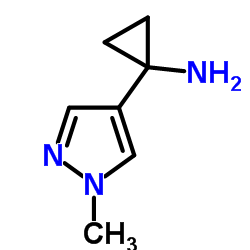 1-(1-Methyl-1H-pyrazol-4-yl)-cyclopropylamine structure