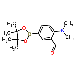 4-(Dimethylamino)-5-formylphenylboronic acid pinacol ester Structure