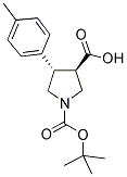 Boc-±-trans-4-(4-methyl-phenyl)-pyrrolidine-3-carboxylic structure