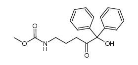 methyl (5-hydroxy-4-oxo-5,5-diphenylpentyl)carbamate结构式